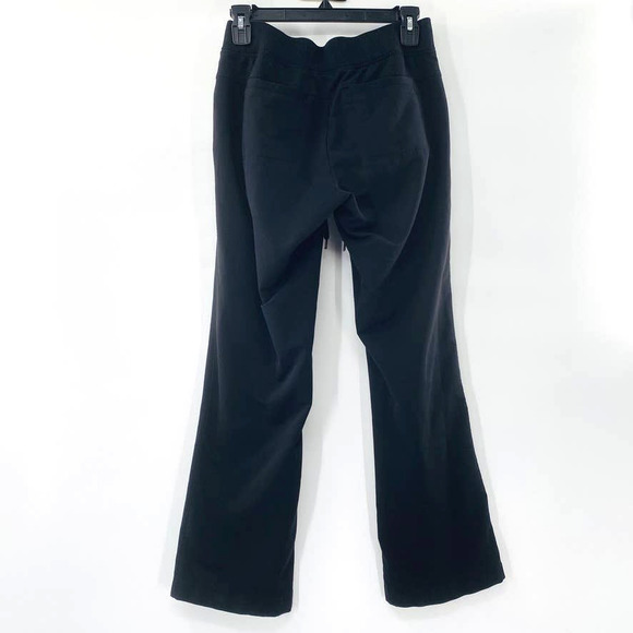 Athleta Midtown Drawstring Trouser Pants Black Sz 0 Mid Rise - Picture 3 of 13